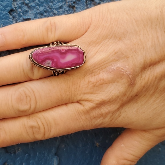 New Solar Quartz Agate 925 Silver Ring. - Picture 4 of 15